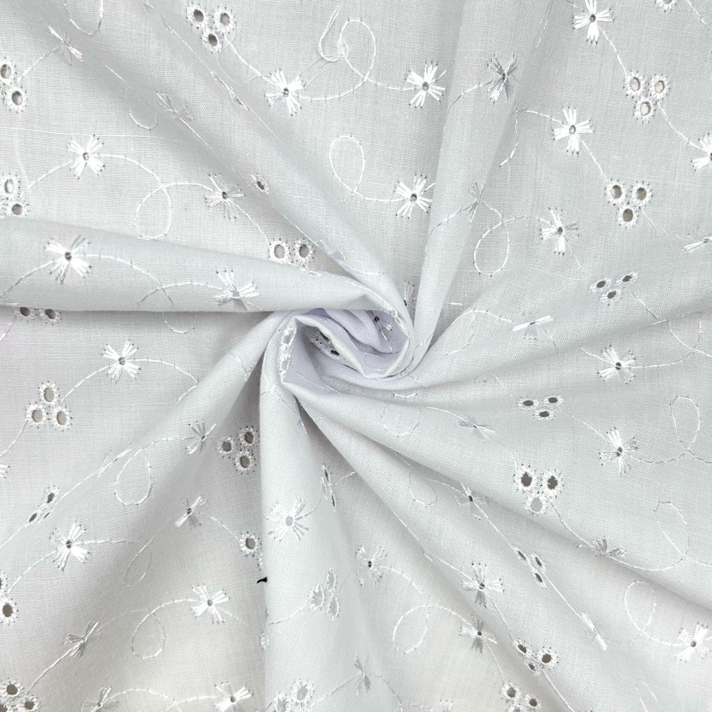 Special Offer Broderie Anglaise Polycotton Fabric