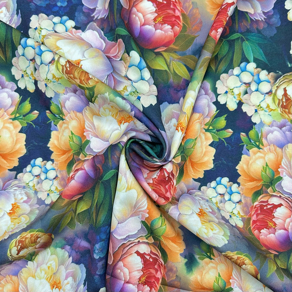 Dreamy Flower Garden Polyester Fabric