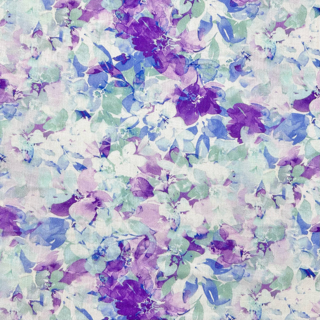 Violet Whisper Stretch Linen Mix Fabric