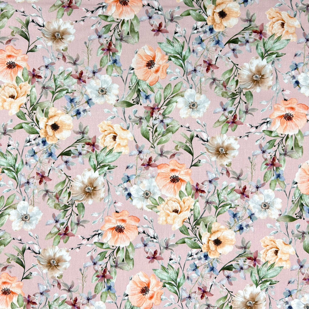 Soft Palette Rose & Hubble Cotton Poplin Fabric