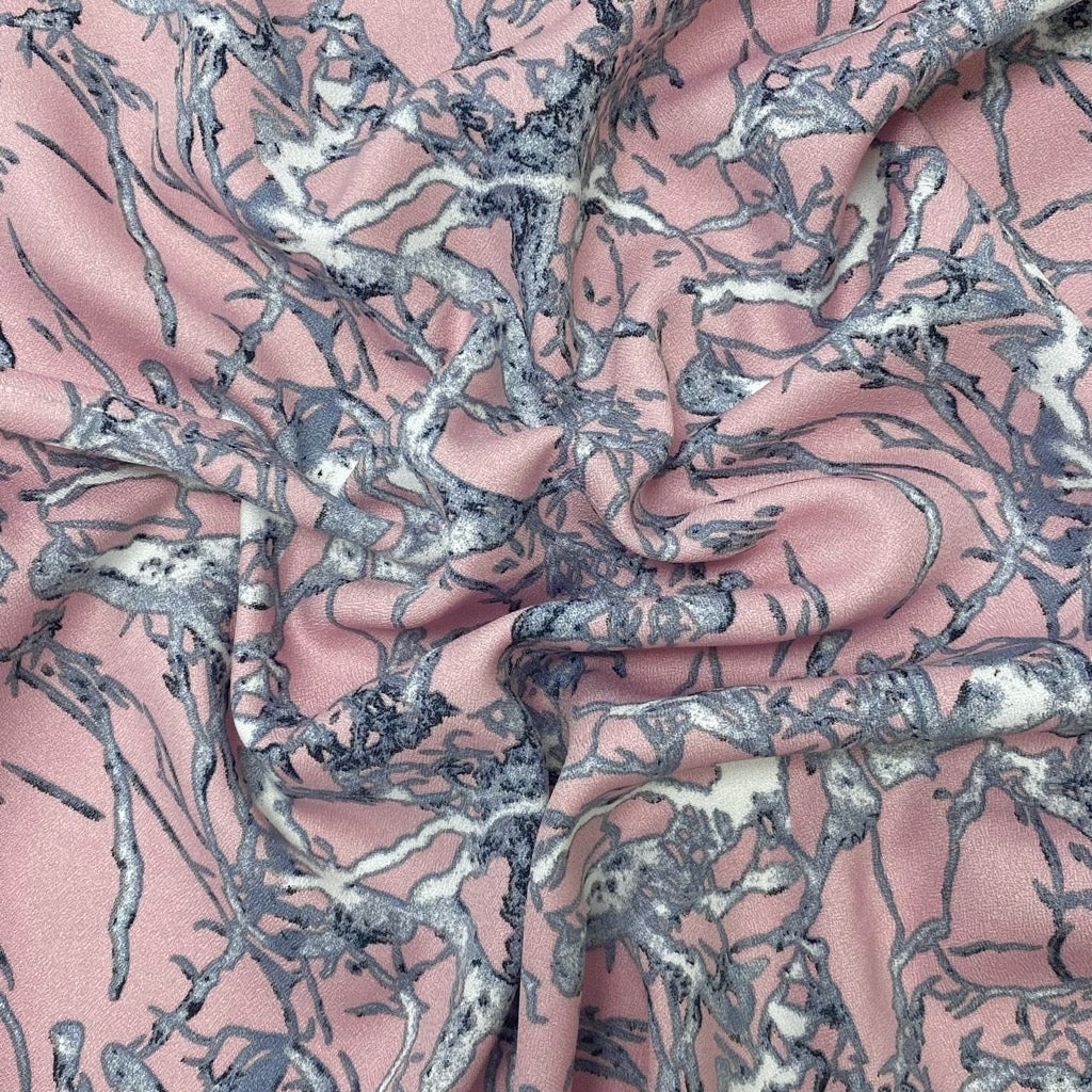 Abstract Print Polyester Fabric