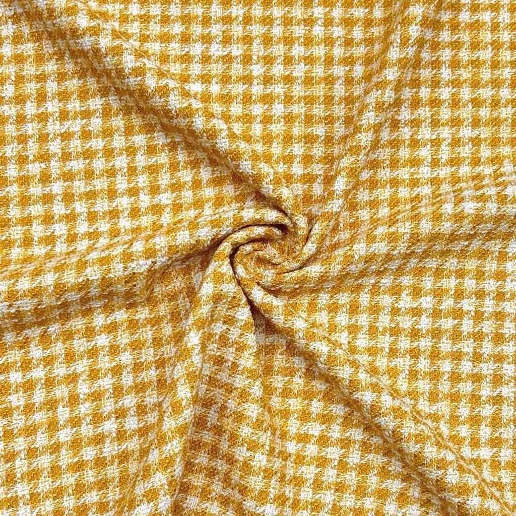 Mustard and Ivory Boucle Fabric - Pound Fabrics