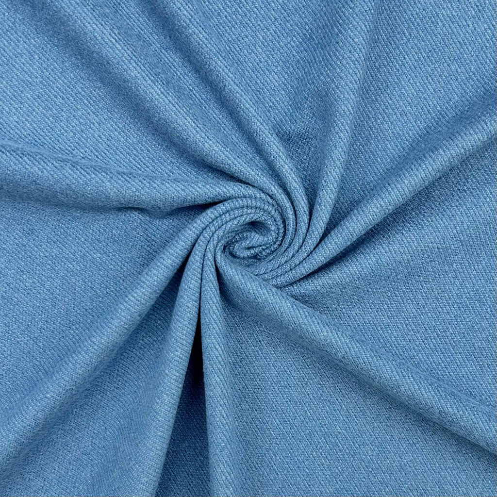 Twill Look Brushed Soft Knit Fabric