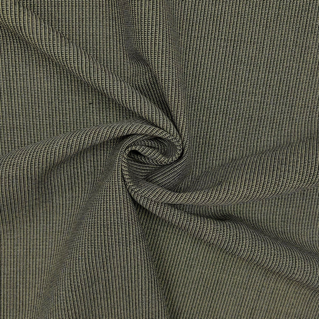 Olive Linear Wool Blend Suiting Fabric