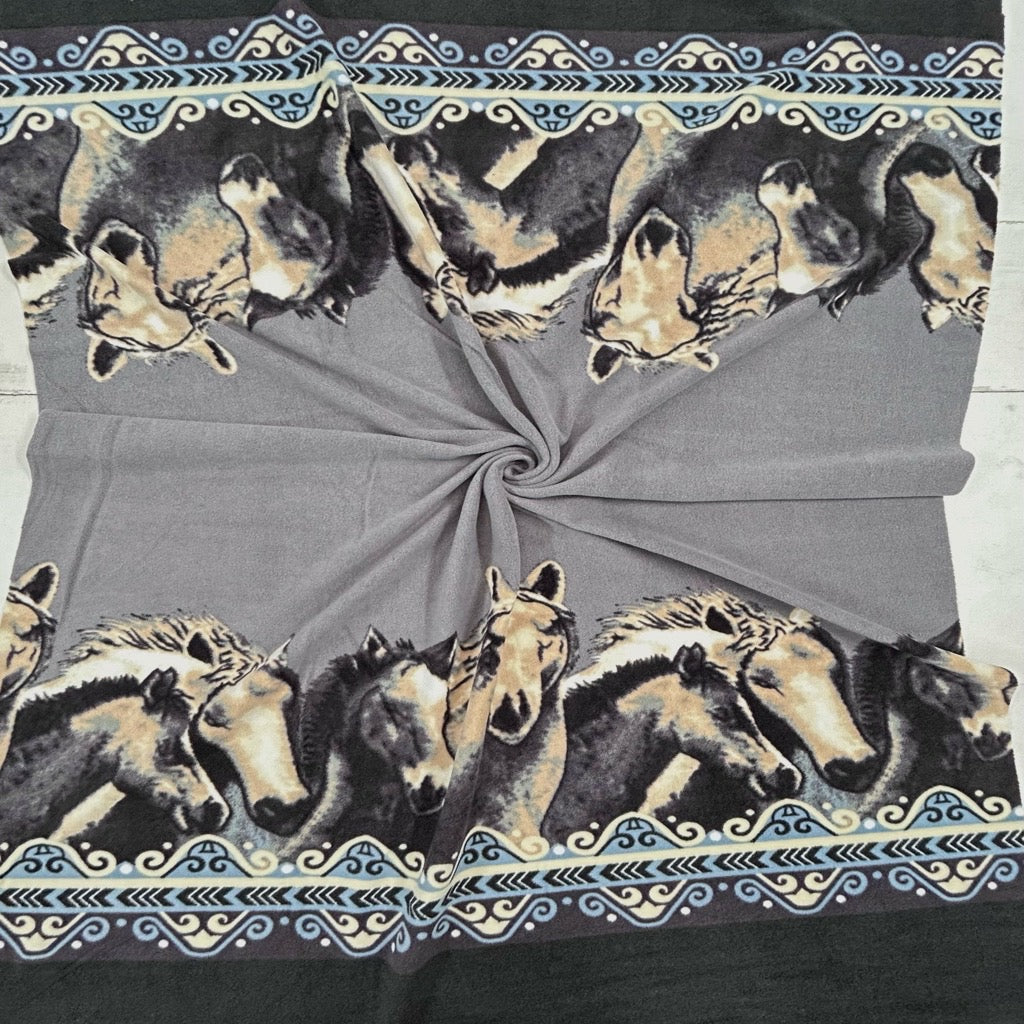 Wild Horses Anti Pill Polar Fleece Fabric