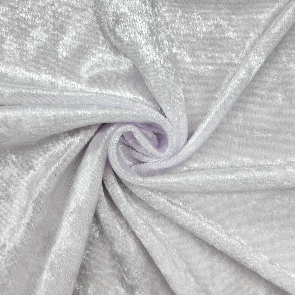 Special Offer White Crushed Velvet Fabric