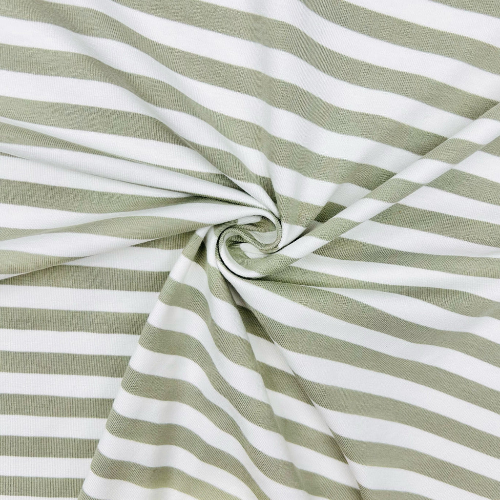 Classic Striped Cotton Jersey Fabric