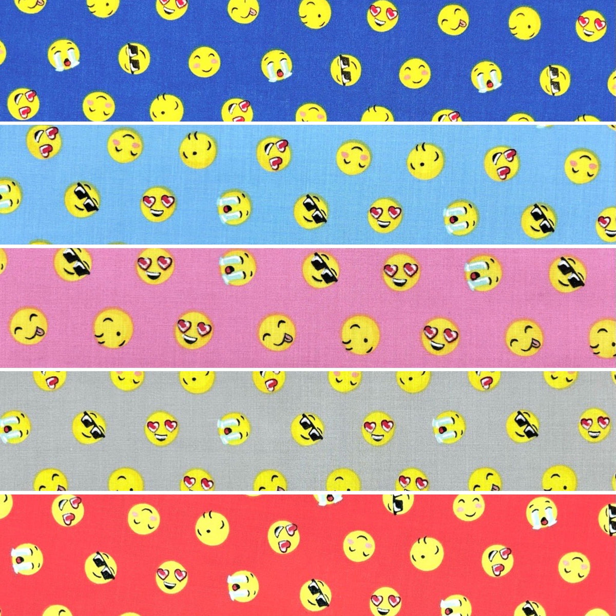 Fun Faces Polycotton Fabric