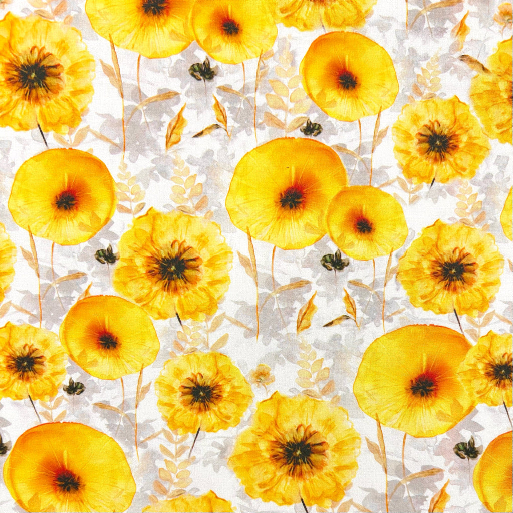 Sunshine Floral Viscose Fabric