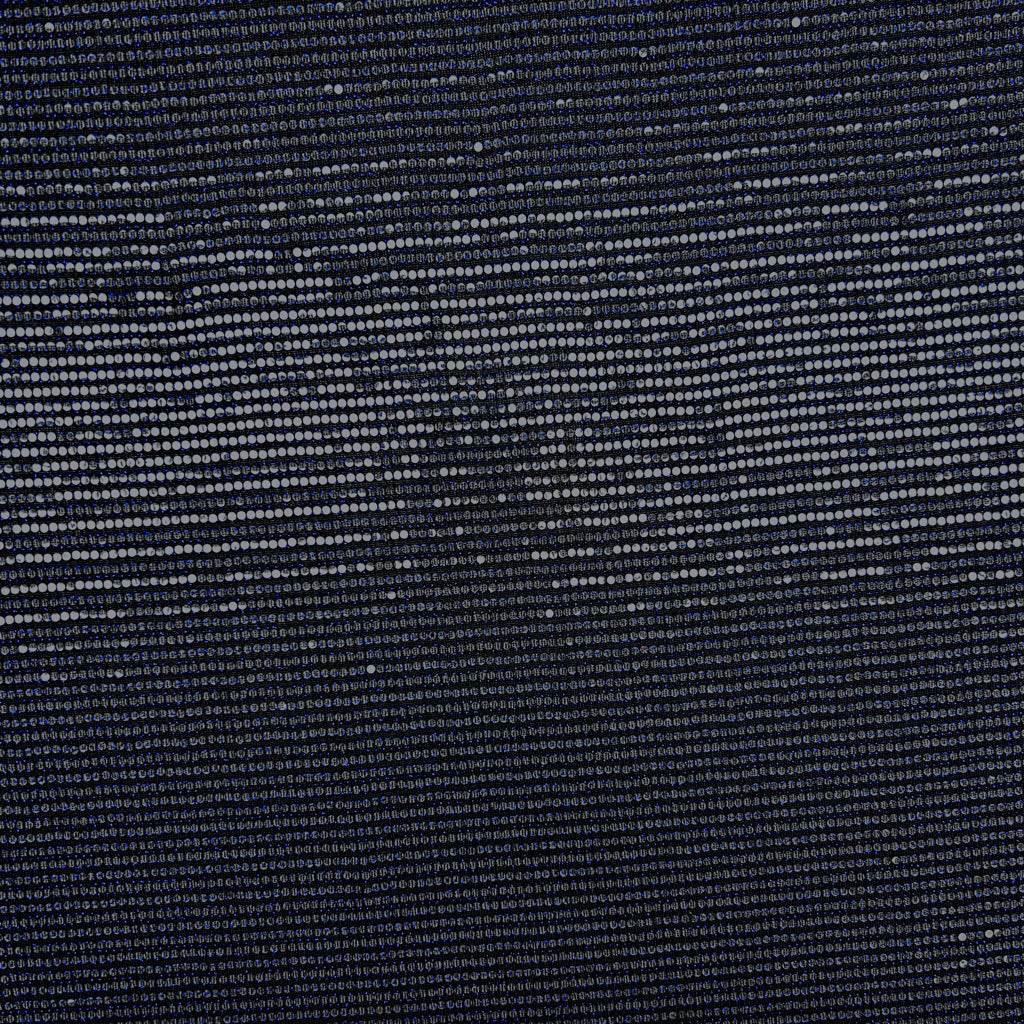 Blue Stardust on Black Stretch Fabric