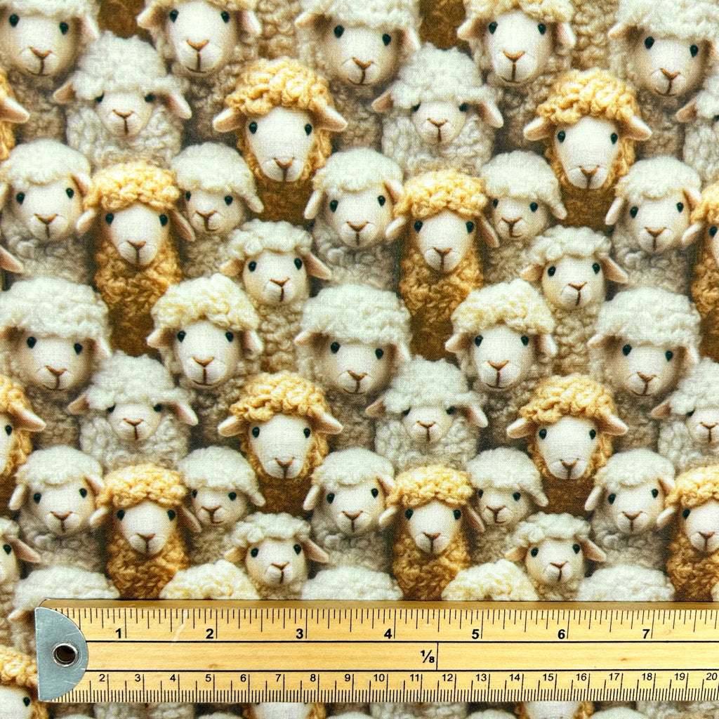 Wooly Bunch Polycotton Fabric