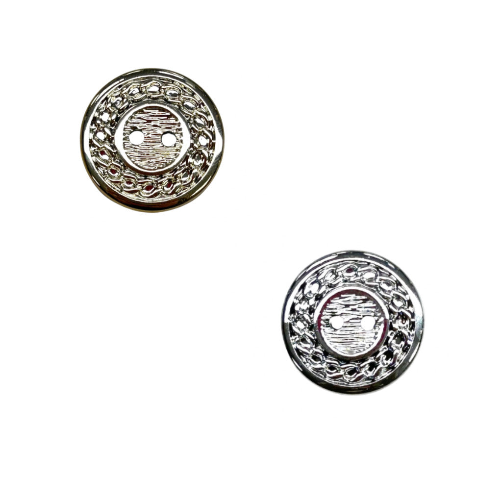 Hemline Chain Design Metal Buttons