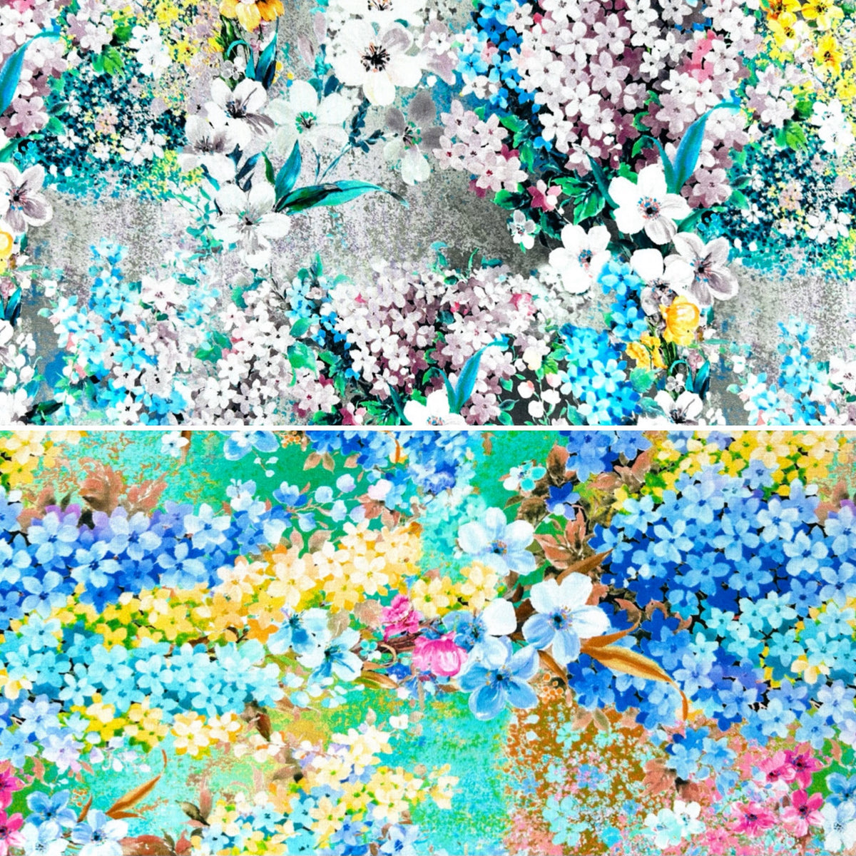 Blooming Meadow Viscose Poplin Fabric