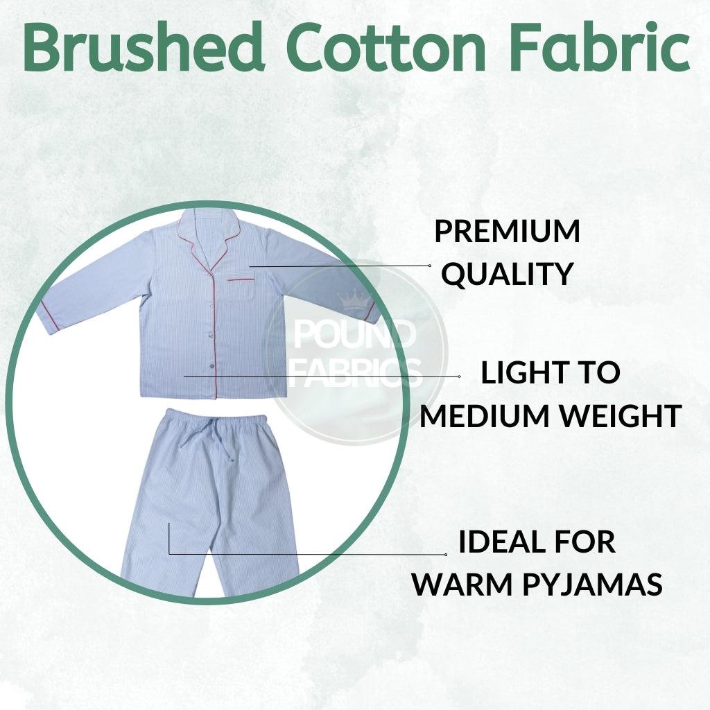 Plain Brushed Cotton Fabric - Pound Fabrics