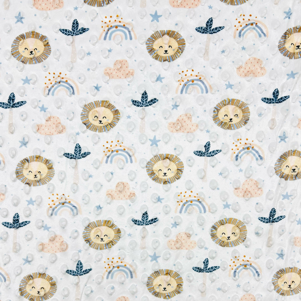 Rainbow Safari Dimple Fleece Fabric