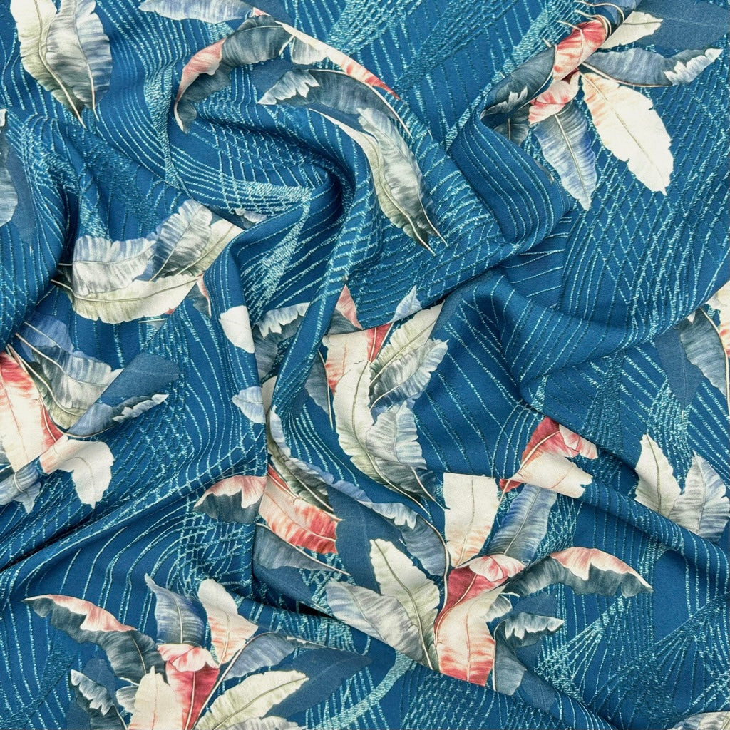 Palm Weave Viscose Challis Fabric