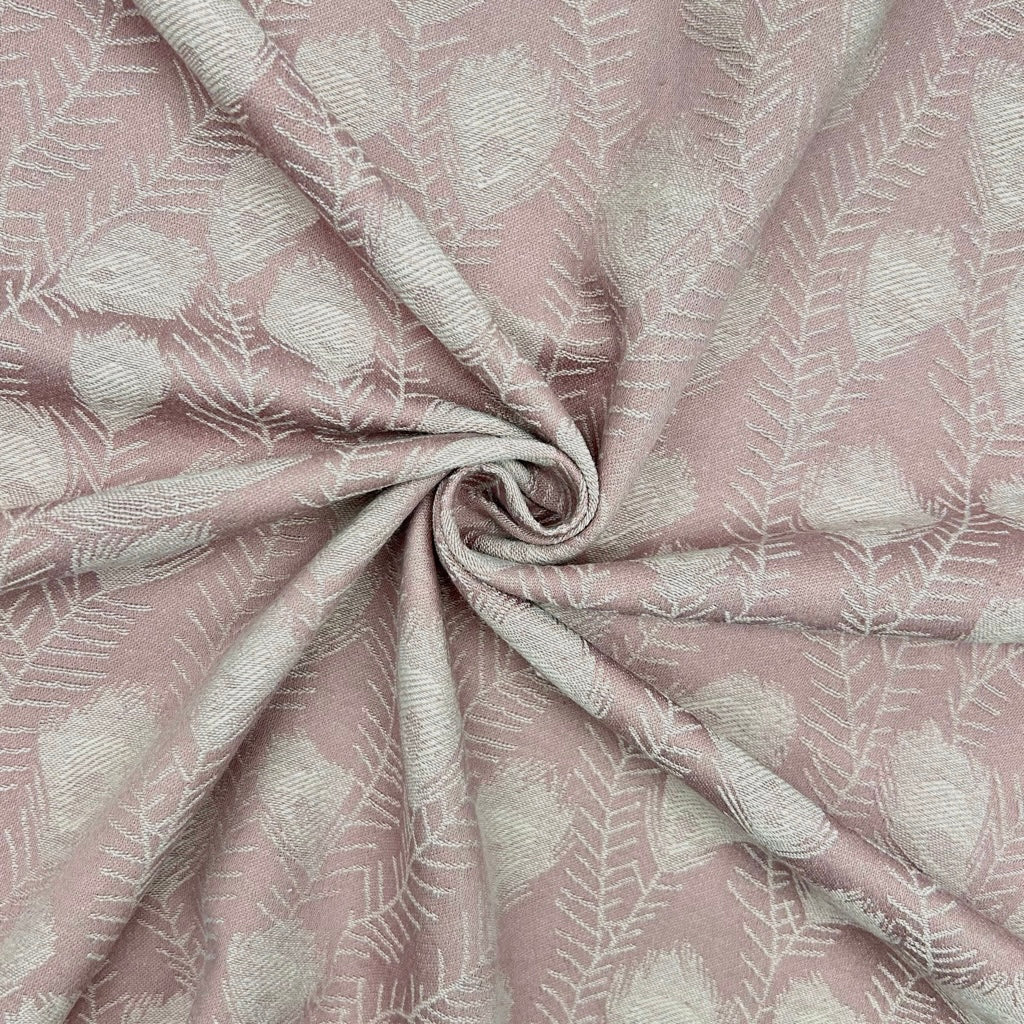 Feather Leaves Linen Viscose Fabric