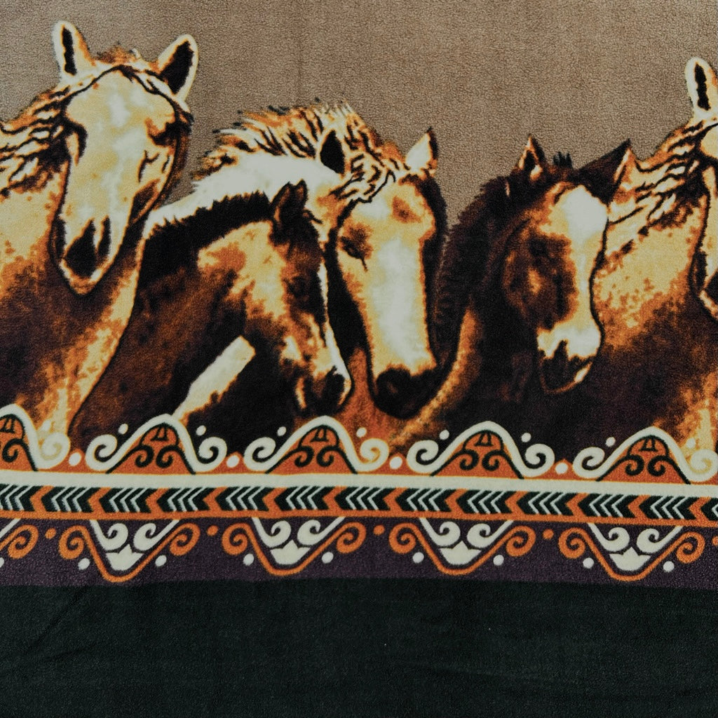 Wild Horses Anti Pill Polar Fleece Fabric