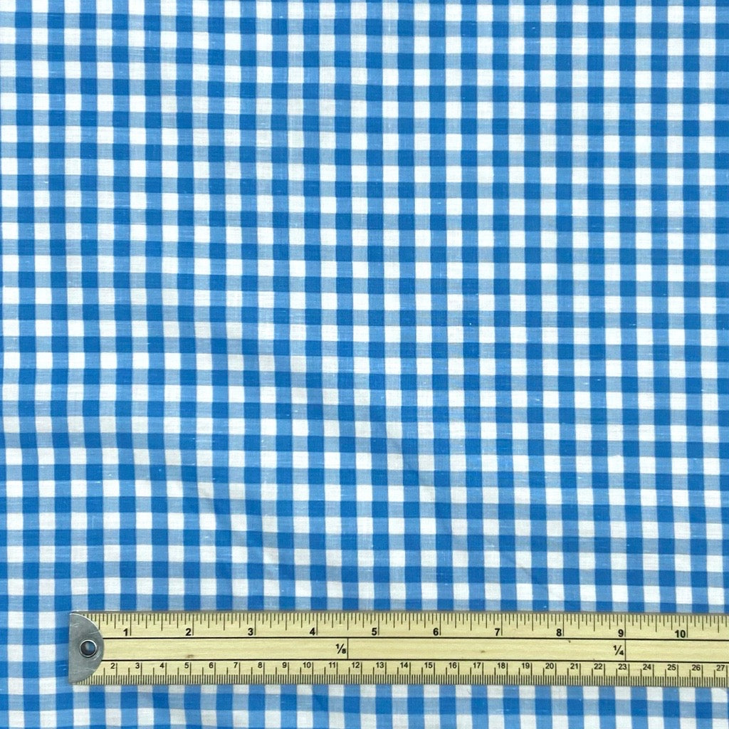 Gingham Print Polycotton Fabric