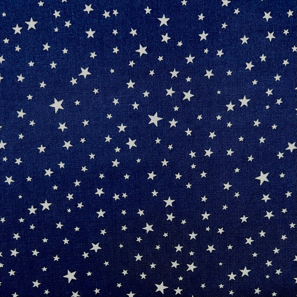 Midnight Stars Cotton Poplin Fabric