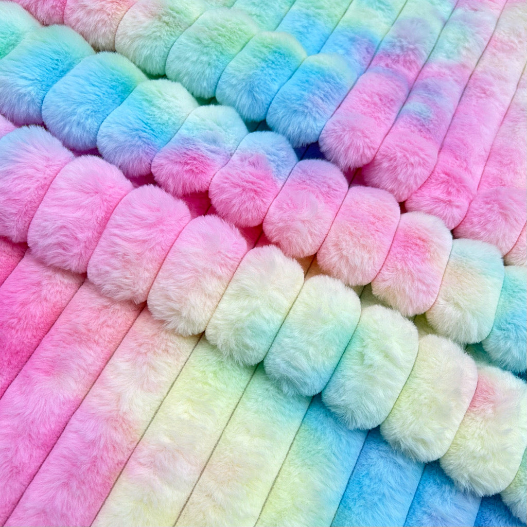 Tie Dye Cuddle Fur Fleece Fabric