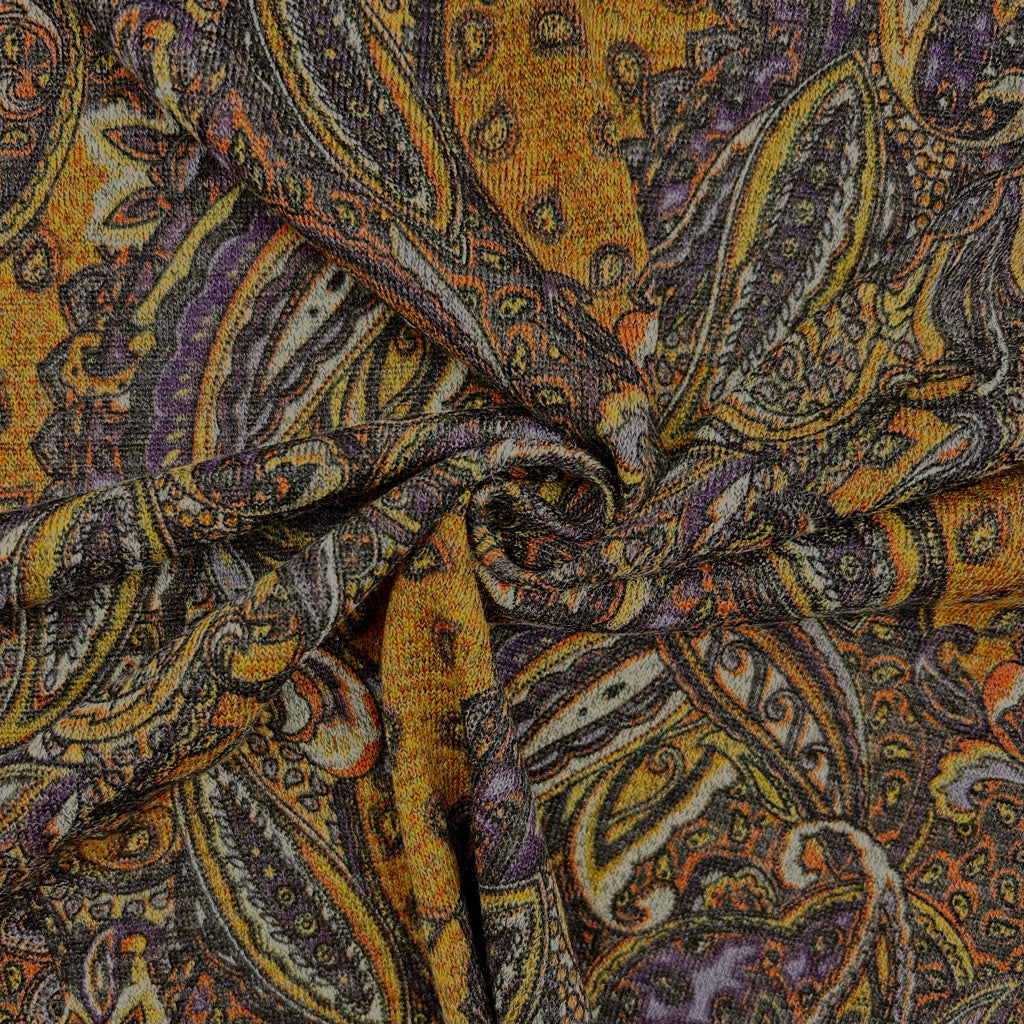 Regal Paisley Premium Knit Jersey Fabric