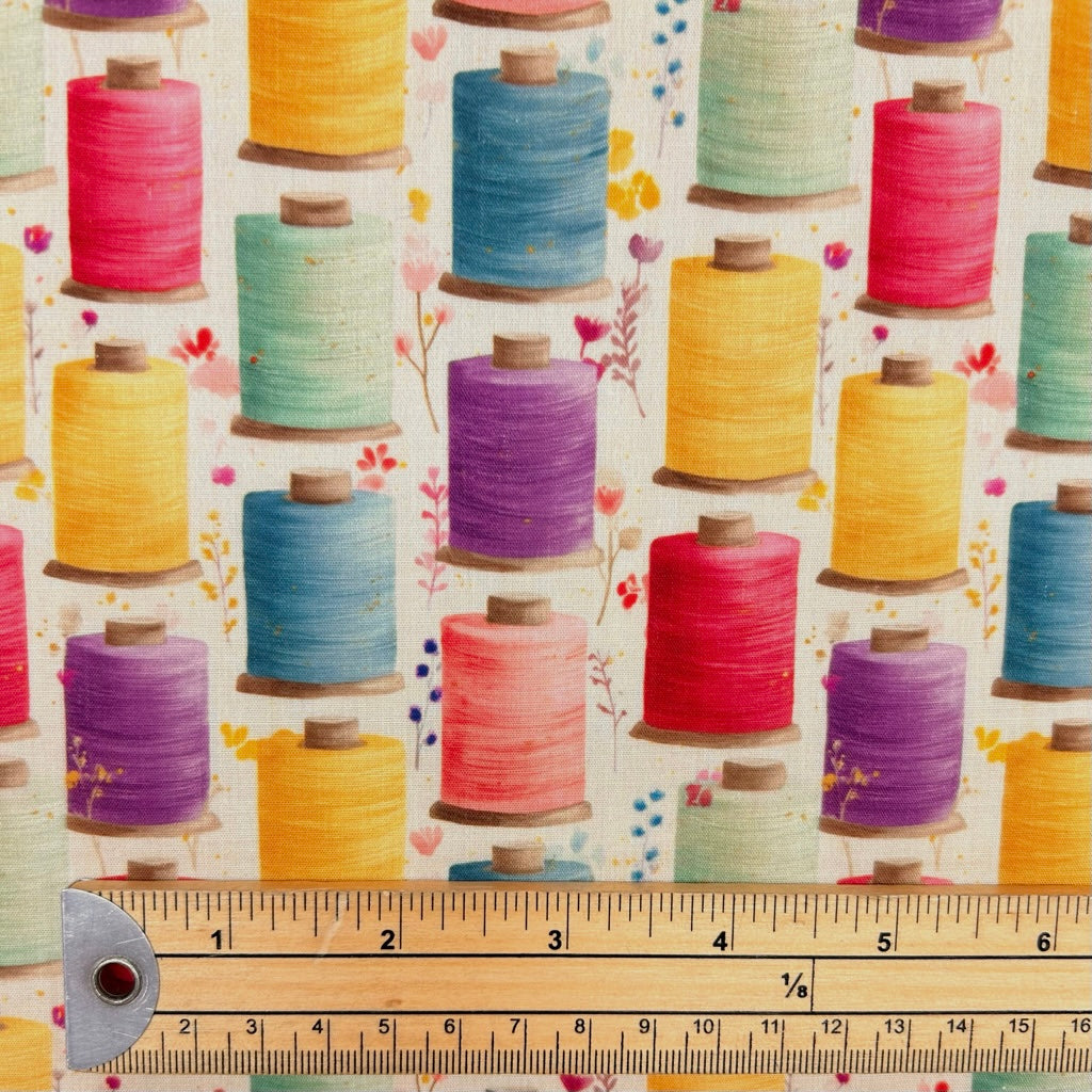 Colourful Threads Polycotton Fabric