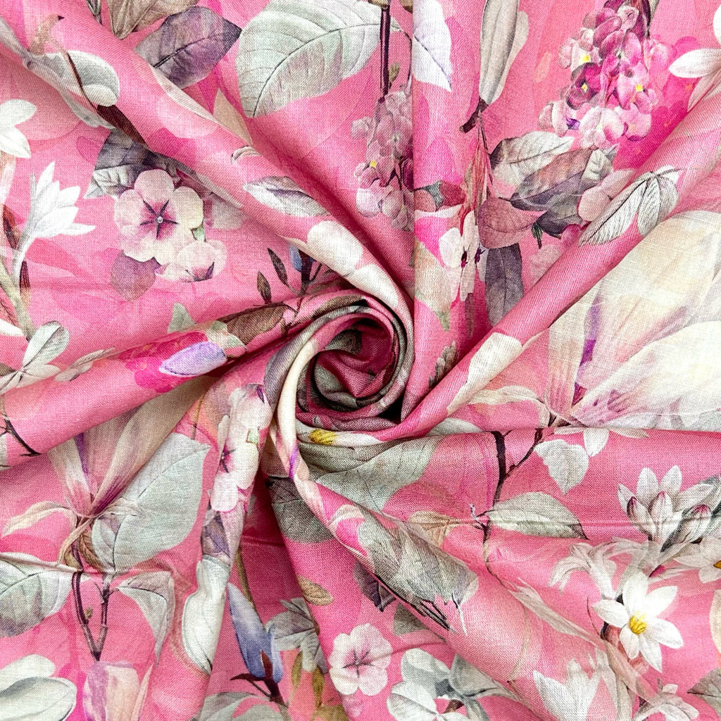 Serene Bloom Cotton Lawn Fabric