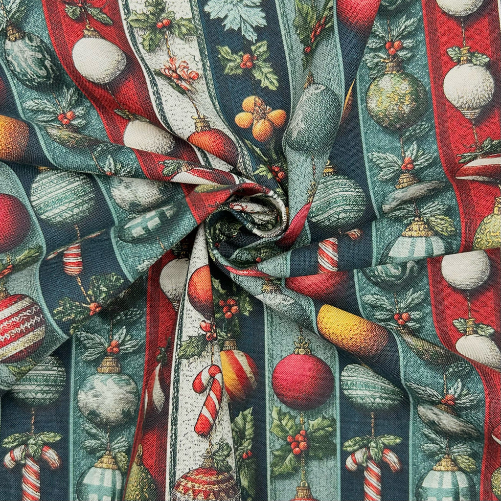 Festive Garland Christmas Cotton Fabric