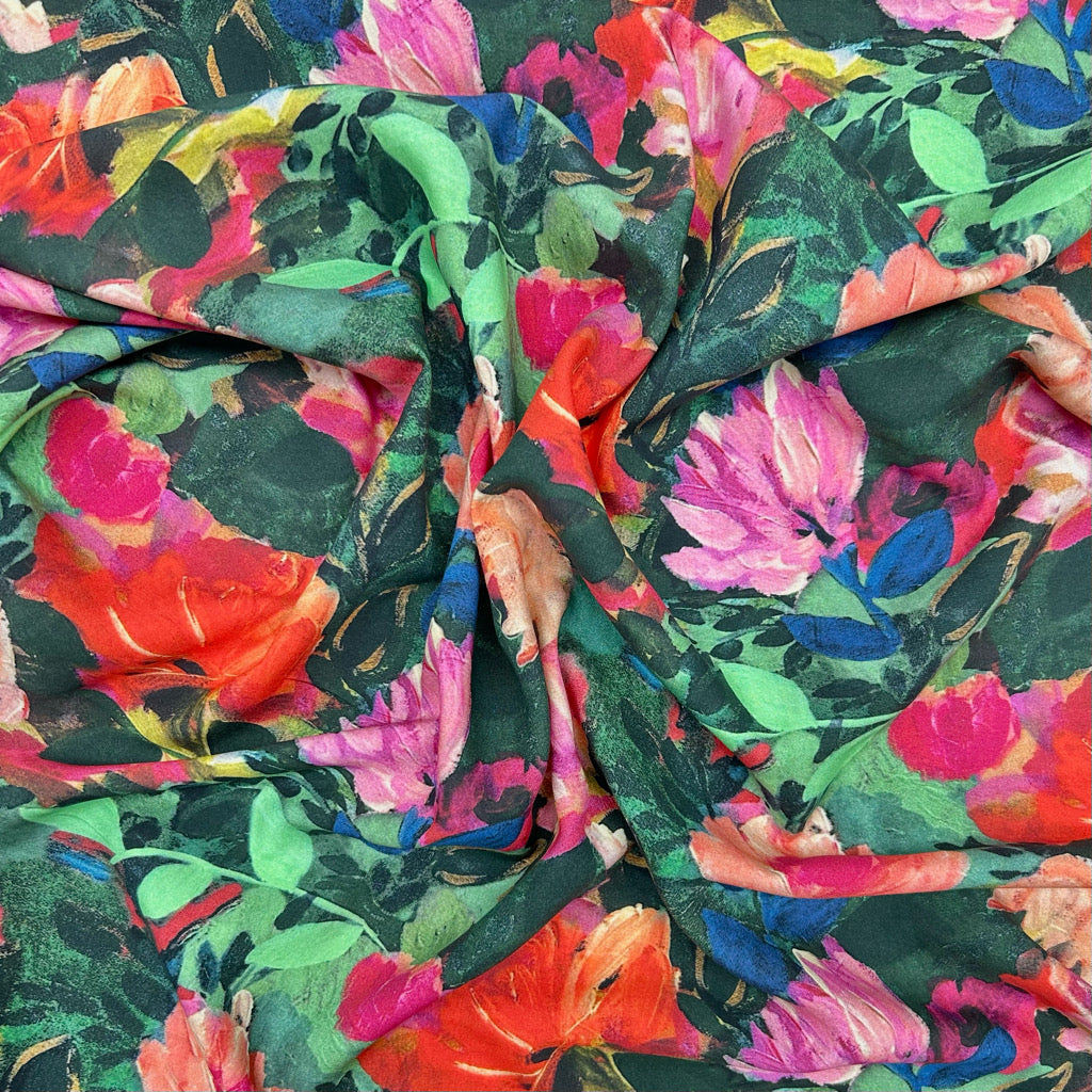 Evening Meadow Viscose Fabric