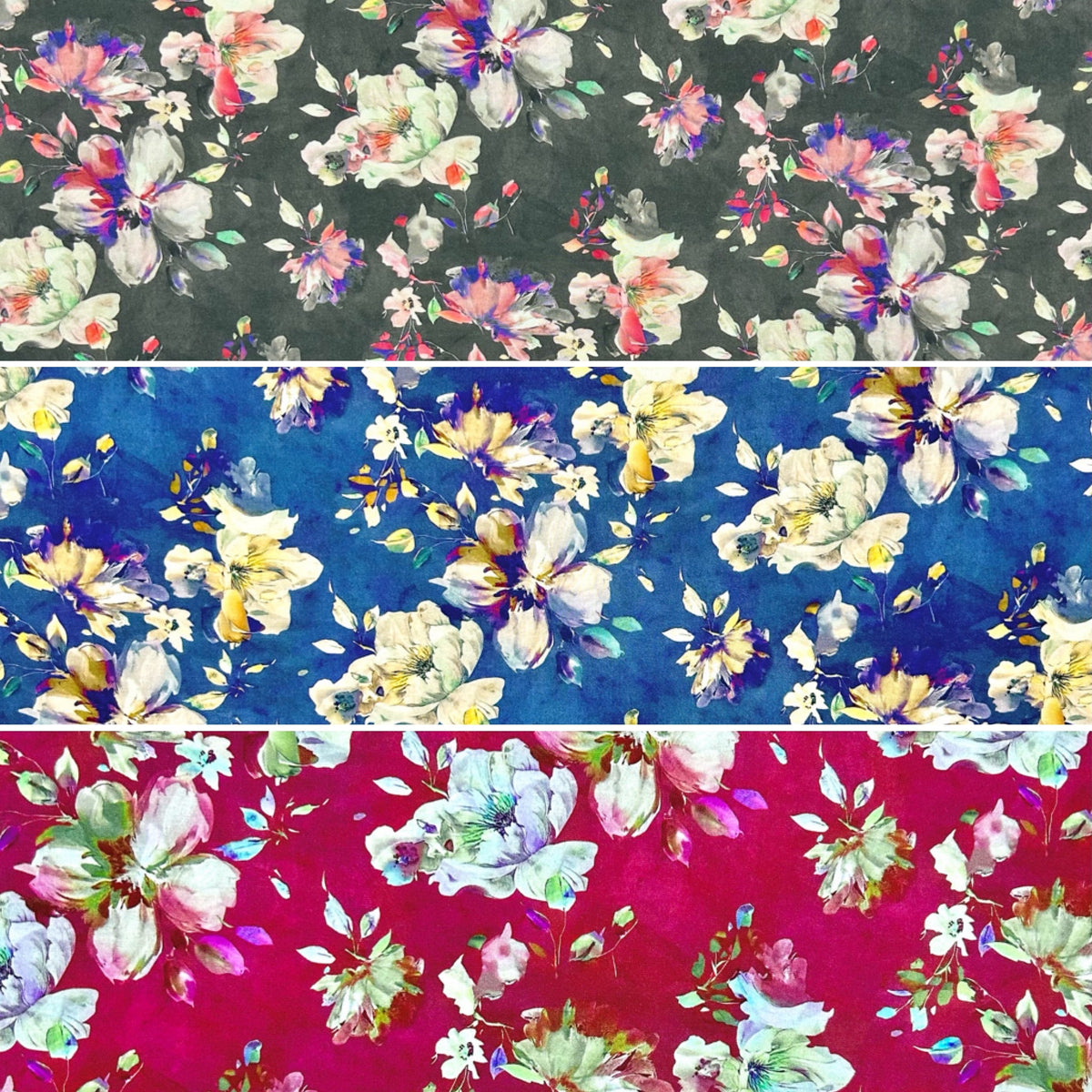 Mystic Petal Viscose Challis Fabric