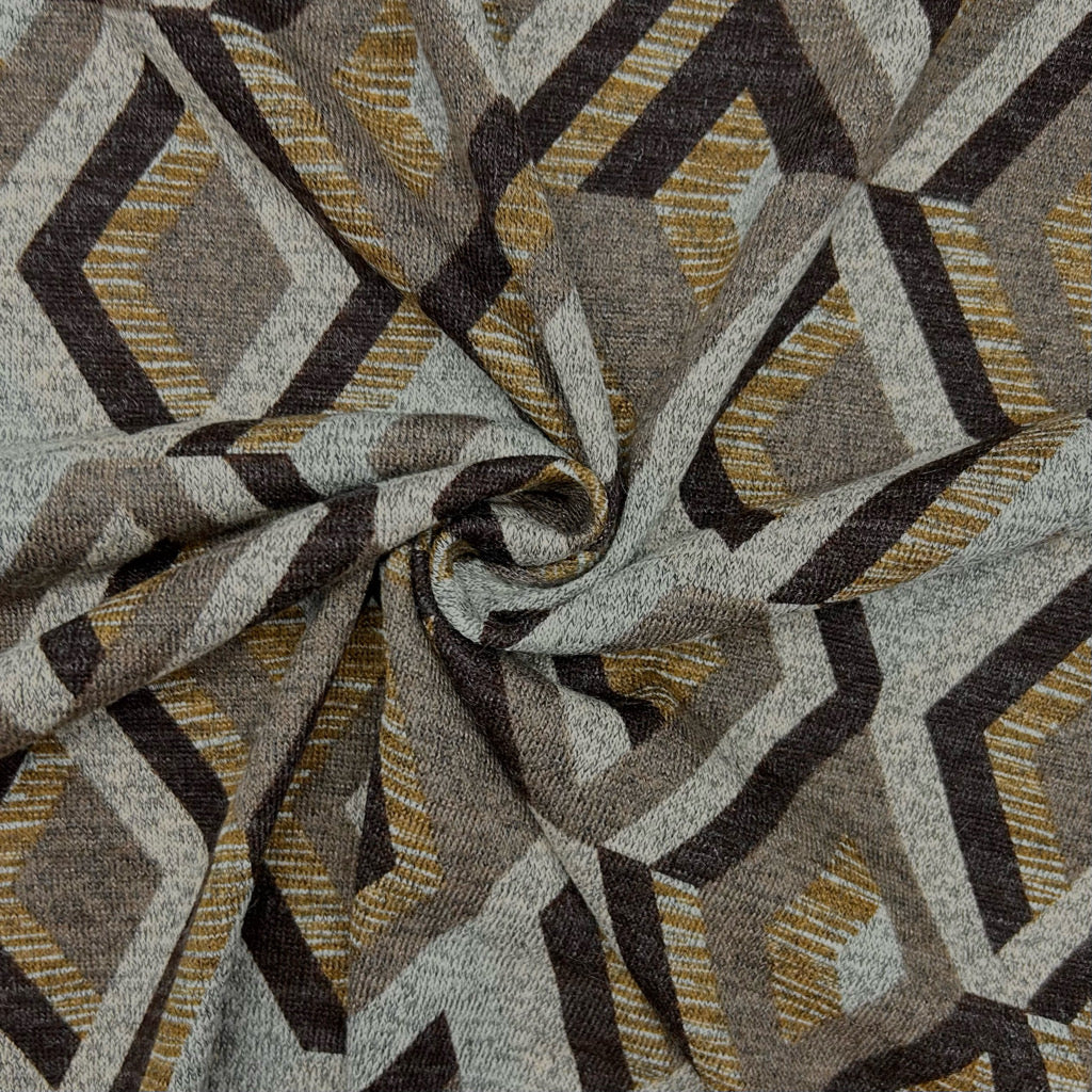 Retro Diamond Premium Knit Jersey Fabric