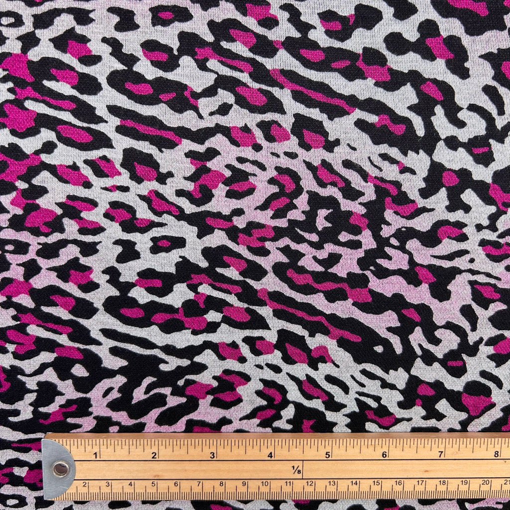 Ombre Leopard Viscose Ponte Roma Fabric