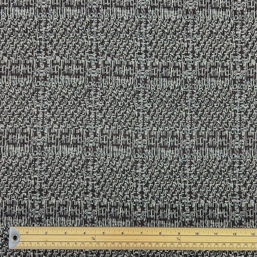 Grey Static Checkered Knit Fabric - Pound Fabrics