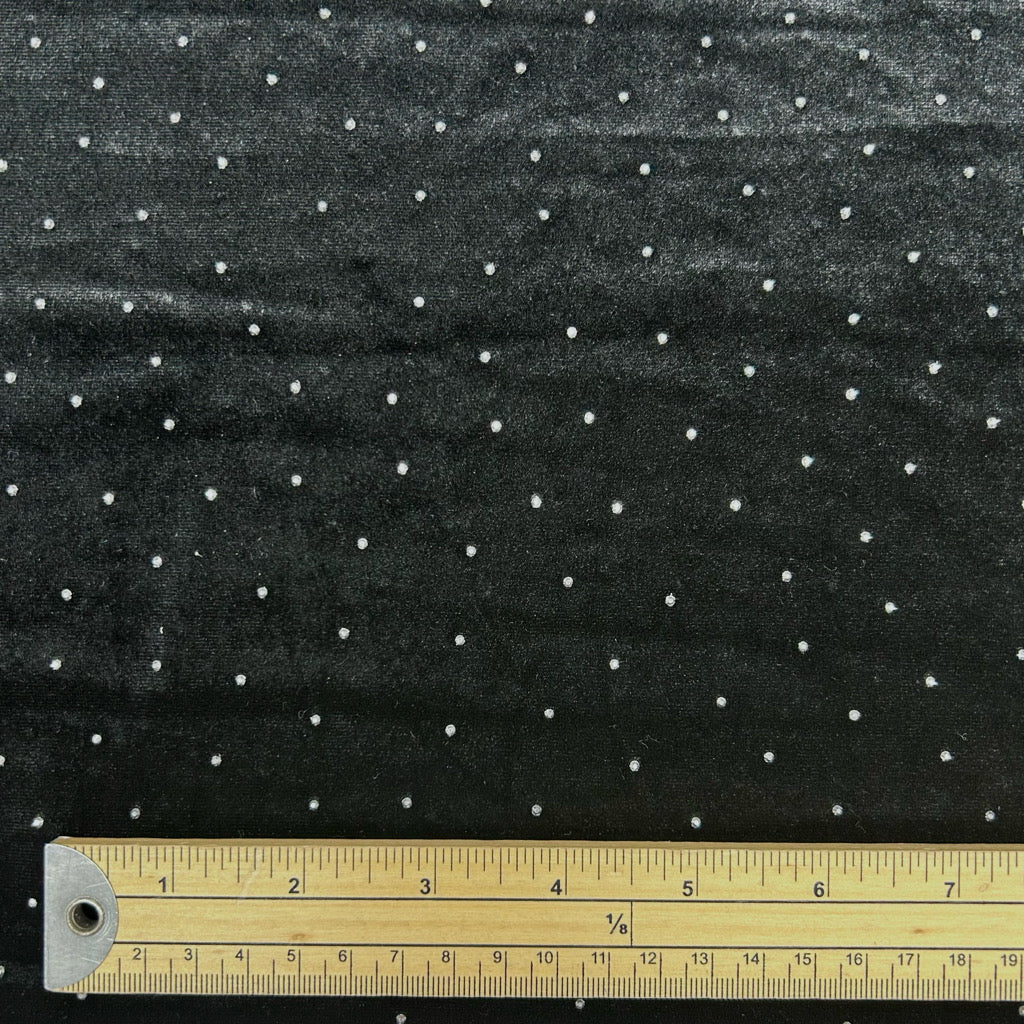 Silver Stones Velvet Fabric