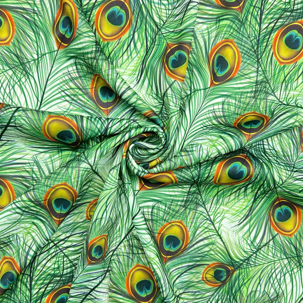 Feather Scatter Jersey Fabric