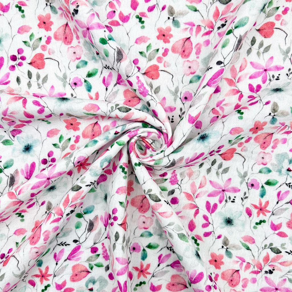 Vibrant Florals Double Gauze Fabric