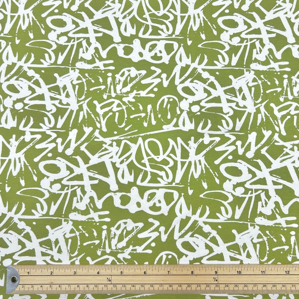 Street Art Cotton Jersey Fabric - Pound Fabrics