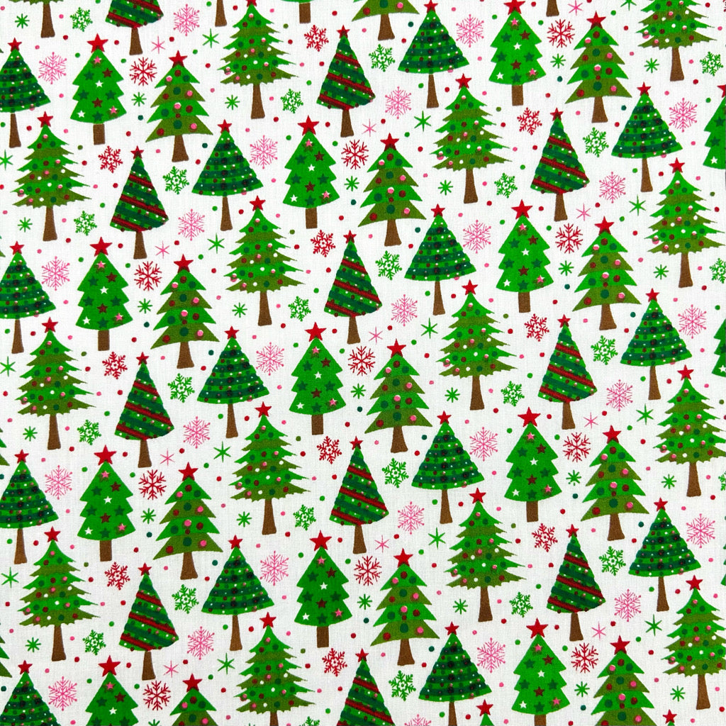 Festive Forest Polycotton Fabric