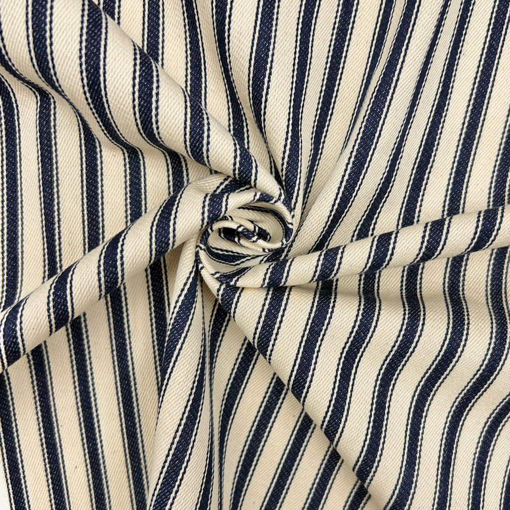 Ticking Stripes Cotton Canvas Fabric