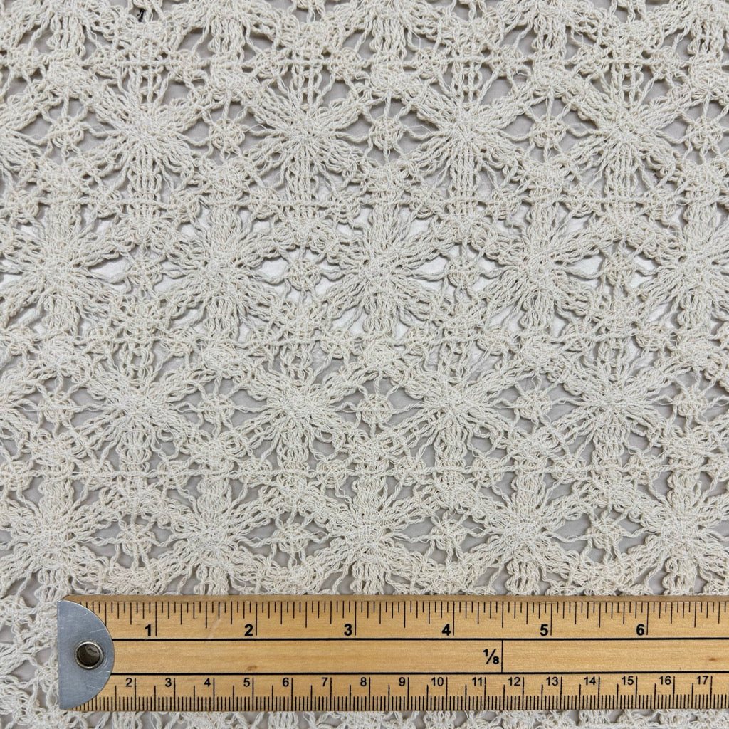 Vintage Floral Crochet Lace Fabric