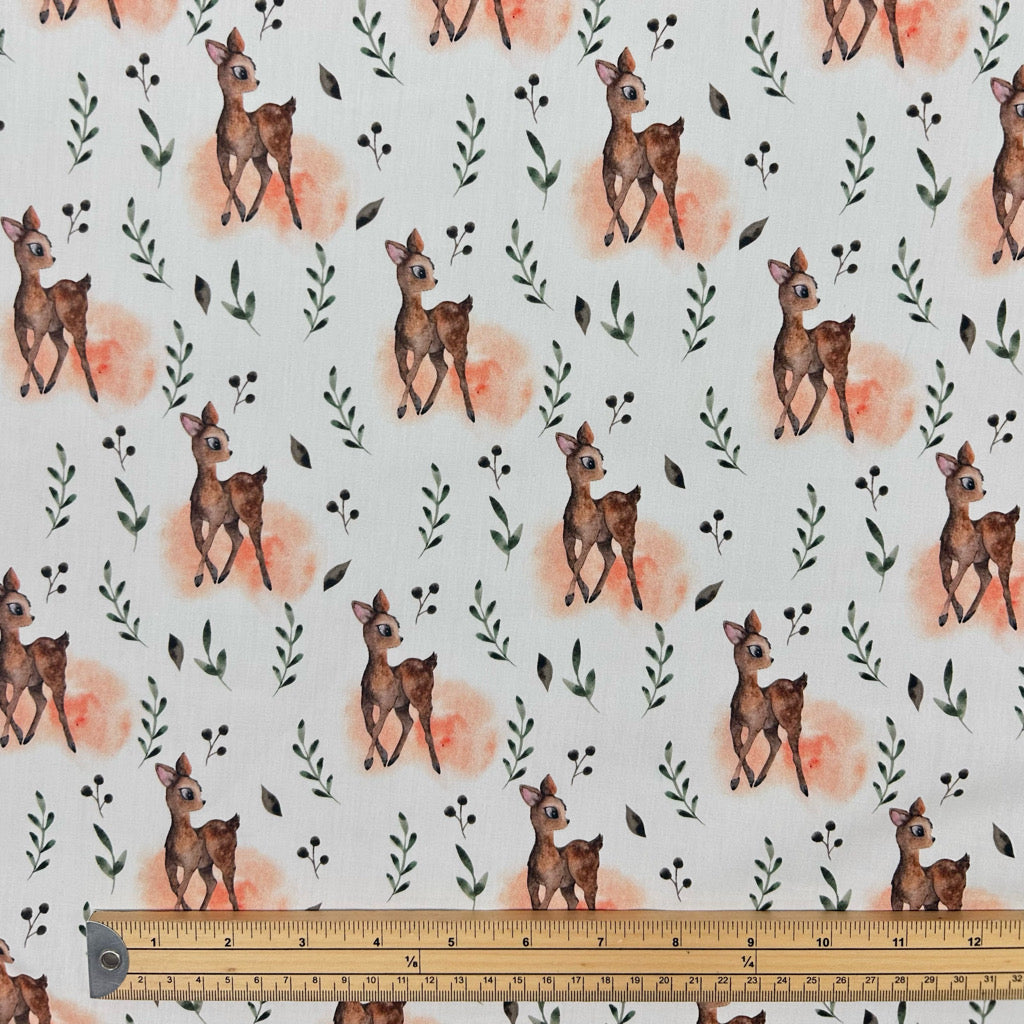 Deer Dance Cotton Poplin Fabric