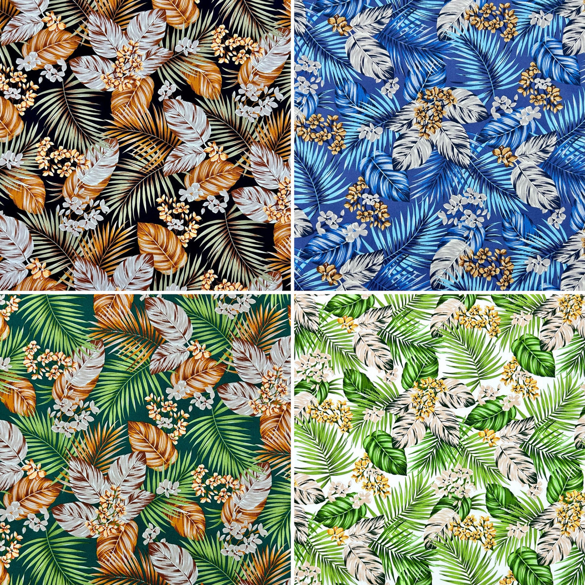 Paradise Palms Rose & Hubble Cotton Poplin Fabric