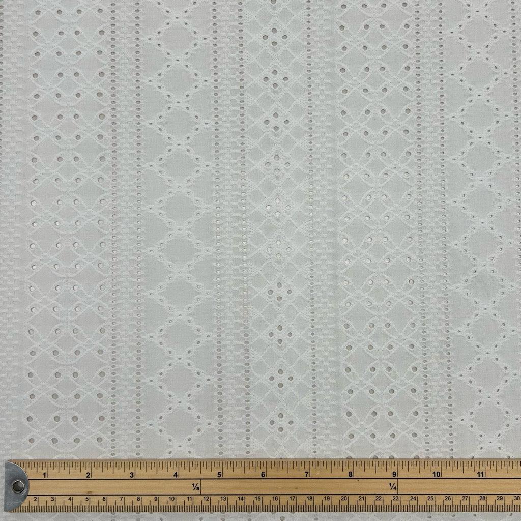 Ivory Lace Jersey Fabric - Pound Fabrics