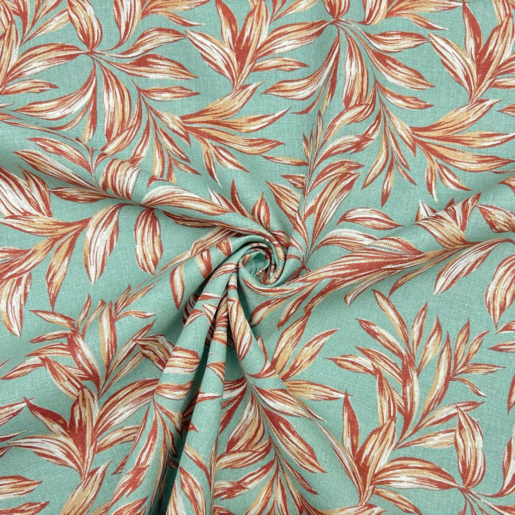 Tropical Oasis Linen Viscose Fabric