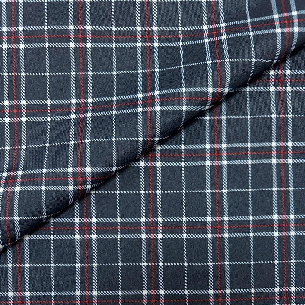 Blue Tartan Heavy Duty Waterproof Fabric - Pound Fabrics