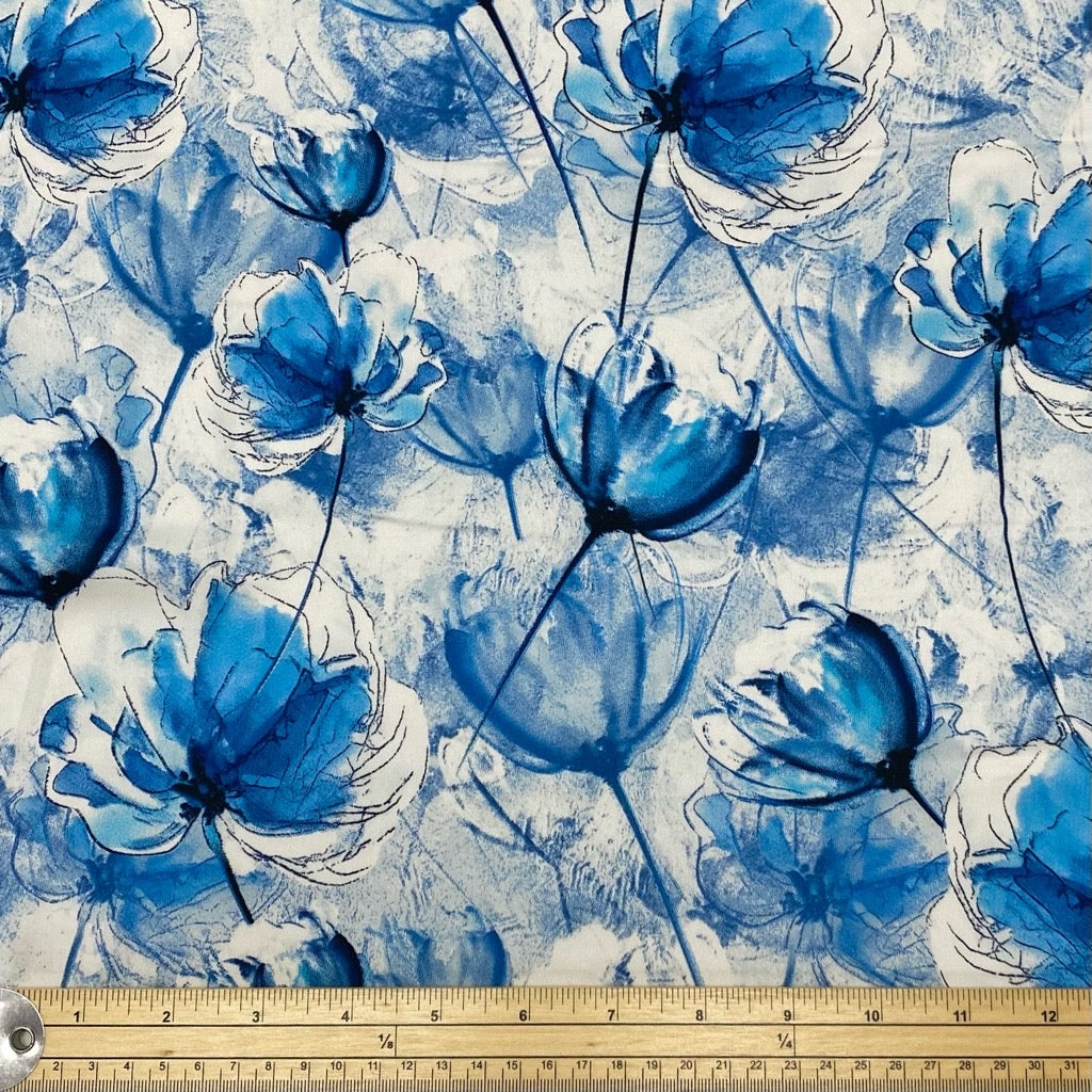 Blooming Floral Satin Fabric