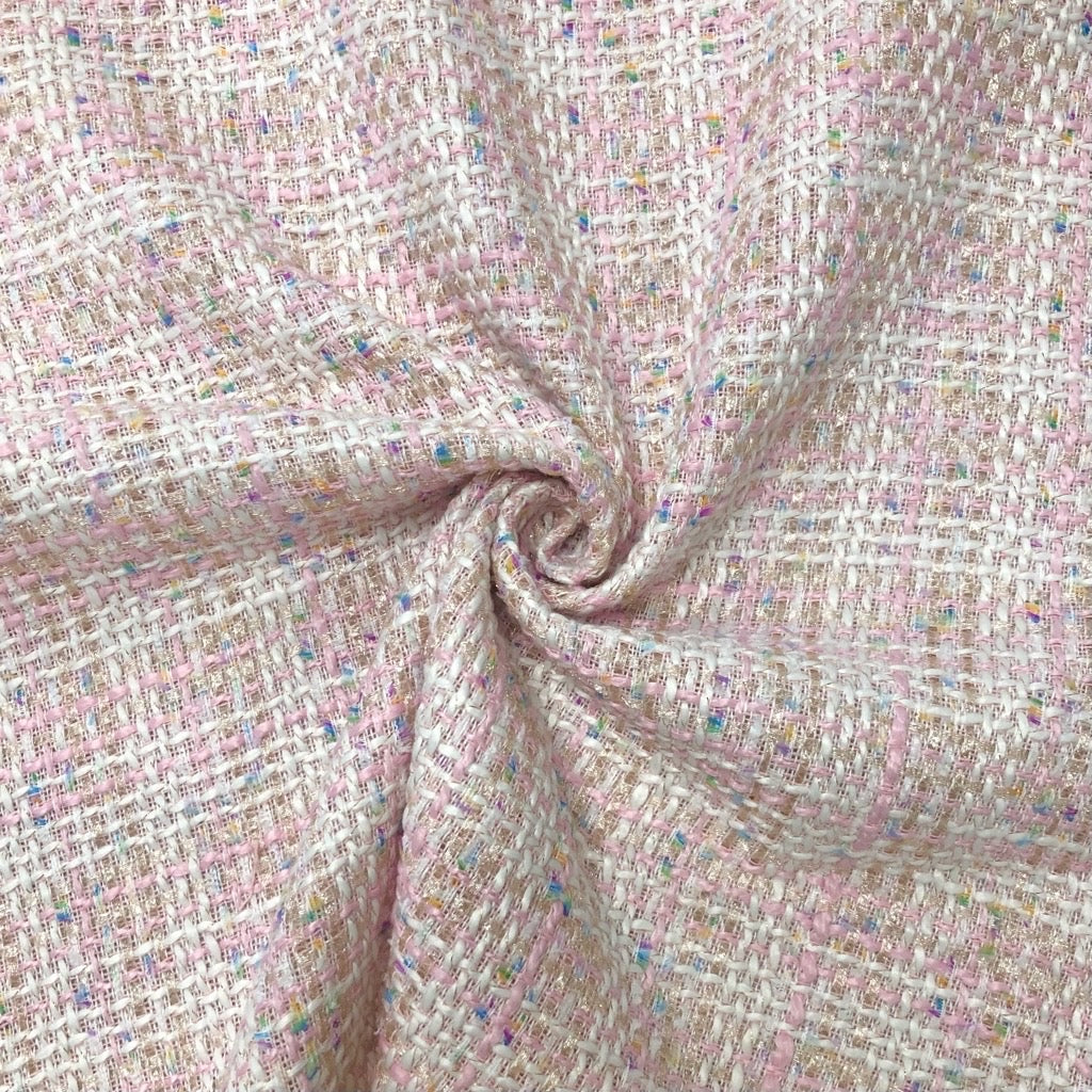 Pastel Fashion Tweed Fabric