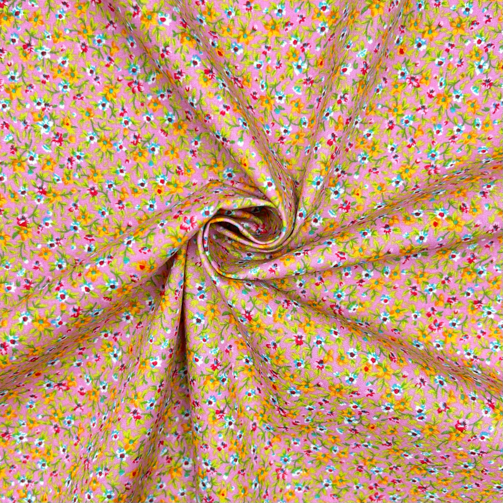 Garden Sprinkles Rose & Hubble Cotton Poplin Fabric