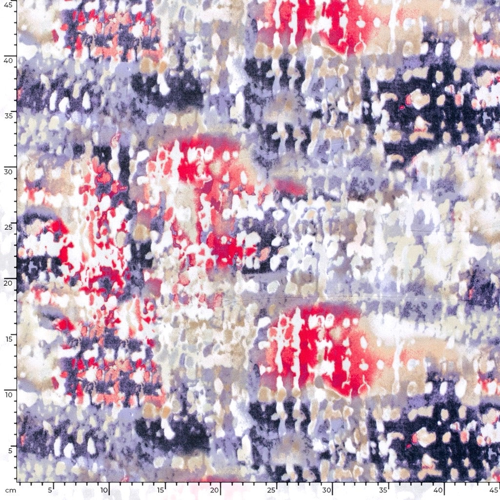 Pixel Dots Viscose Jersey Fabric